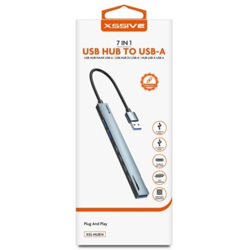 Adaptateur 7-en-1 USB HUB/USB-A XSSIVE XSS-HUB14 — Accessoire · Smarty Paris 18e